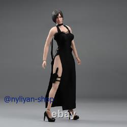 1/6 Ada Girl Agent Black Sling Dress Female Head Sculpt 12''Figure Body Model