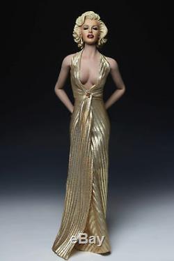 1/6 DIY Marilyn Monroe Female PH Figure Doll Gold Dress and Head Collection Toys