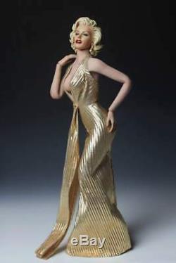 1/6 DIY Marilyn Monroe Female PH Figure Doll Gold Dress and Head Collection Toys