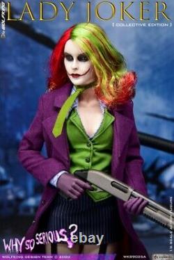 1/6 Female Joker Action Figure Clown Girl WOLFKING WK89025A Lady With3 Heads Model