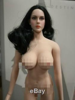 1/6 Pale Black Hair Head Sculpt & PH S04B Body 12'' Female Figure Set Model Toy