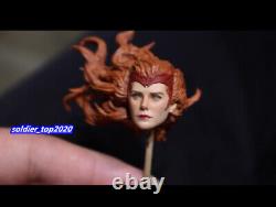 112 Scarlet Witch Wanda Elizabeth Olsen Head Sculpt Fit 6'' Female Body Doll