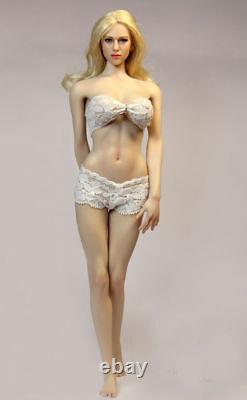 12 TBLeague Female Girl Doll Set 1/6 Wheat Seamless Body Blond Hair &Head Scupt