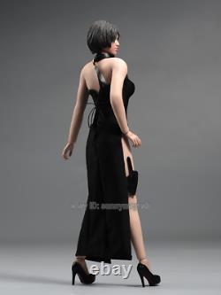 16 Ada Wong Head Suntan Body Black Dress Clothes 12 Female Action Figure Dolls
