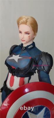 16 Captain America Girl 12inch Obitsu Head Sculpt Phicen Female Figure Body Set