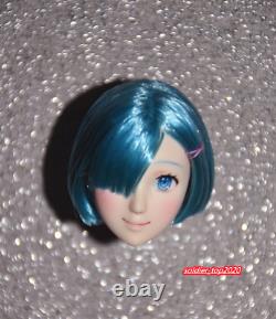 16 Obitsu Blue Hair Rem Head Sculpt For 12'' Female PH LD UD Figure Body Toys