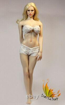 16 UD 4.0 Pale Large Breast Bust Phicen Female Action Figure Body with Genitals
