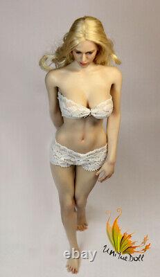 16 UD 4.0 Pale Large Breast Bust Phicen Female Action Figure Body with Genitals