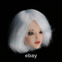 16 White Hair Female Head Sculpt &Body Model for 12inch HT PH Action Figure