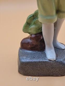 1960s Famille Rose Chinese Young Women Cultural Revolution Porcelain Figurine