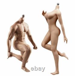 2Set 1/6 Male & Female Seamless Body fit Phicen TBLeague Figure Doll Head Sculpt