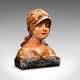 Antique Portrait Bust, French, Decorative, Female Figure, Victorian, Art Nouveau