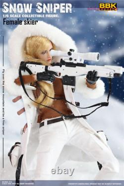 BBK 1/6 BBK018 Snow Sniper Skier 12 Female Action Figure Soldier Head Body Doll