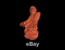 China 20. Jh. Korallen Statue A Chinese Coral Figure Of A Female Immortal Cinese