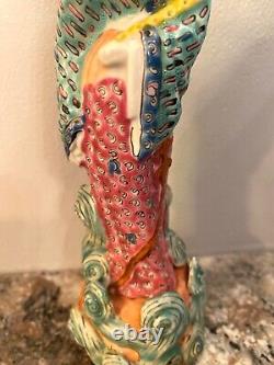 Chinese Antique Famille Rose Porcelain figure female detailed 7-5/8
