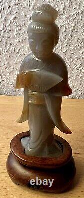 Chinese Carneol Agate Figure, China Lady, Carving, Figure, Sculpture, Chinese