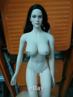 DIY 1/6 Scale Black Hair Female Figure Pale Head & S04B Body setModel