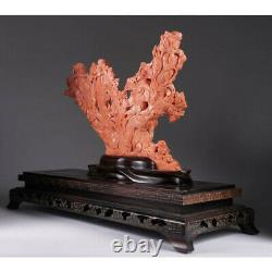 Exceptional Large Chinese Carved Coral Figural Group Statue of Female Immortals