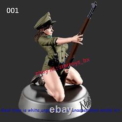 Female Soldier 1/8 1/6 1/4 1/3 Unpainted 3D Printing Model Kit Unassembled 2 Ver