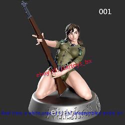 Female Soldier 1/8 1/6 1/4 1/3 Unpainted 3D Printing Model Kit Unassembled 2 Ver