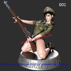 Female Soldier 1/8 1/6 1/4 1/3 Unpainted 3D Printing Model Kit Unassembled 2 Ver