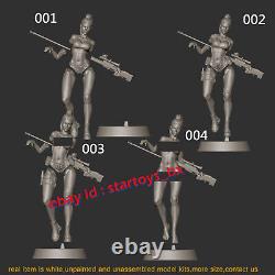 Female Warrior 1/8 1/6 1/4 1/3 Unpainted 3D Printing Model Kit Unassembled 4 Ver