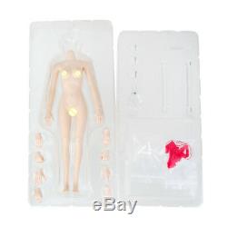 Fexible Seamless Female 1/6 Figure Body Pale Skin Medium Bust for 12 Phicen