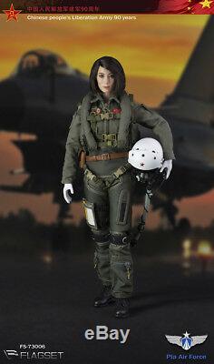 Flagset 1/6 Scale 12 Chinese PLA Airforce Female Aviator Action Figure 73006