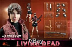 HOT HEART 1/6th Female Zombie Killer Ms Red Soldier Action Figure FD008 Collecte