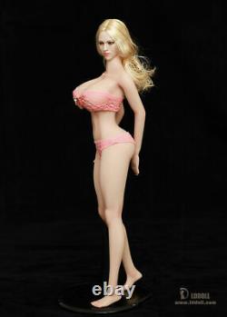 LDDOLL 1/6 28xl Pink Skin Girl Body Soft Silicone Bust Action Figure Fit KT Head