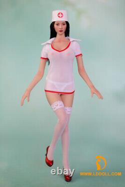 LDDOLL Nurse 1/6th Doll Brown Hair Female Figure 12in Flexible Finger Body Toy