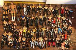 Lot of 60 Action Figures WWE Male Female Wrestlers Bundle Lot 2000-2017