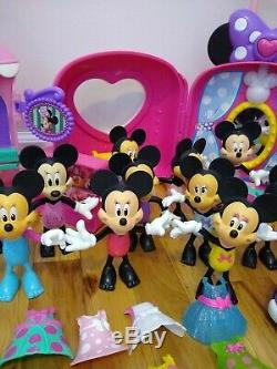 Minnie Mouse Bowtique Snap N pose lot 138 pc Closet playset clip on clothes toy