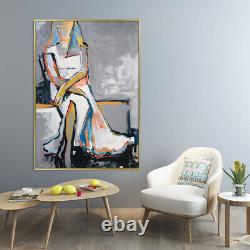 Mintura Handpainted Girl Oil Paintings On Canvas Wall Art Modern Home Decoration