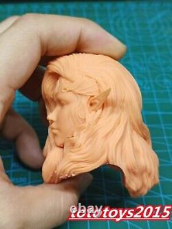 Painted 112 Elf Fairy Girl Head Sculpt For 6 Female Action Figure Body Toy