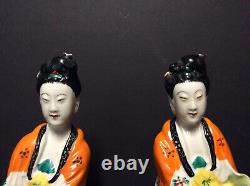 Pair of Chinese Porcelain Female Figures