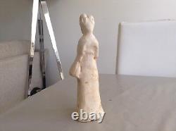 Rare Antique Chinese Pottery Tomb Figure Female Attendant