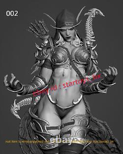 Sylvanas 1/8 1/6 1/4 Unpainted 3D Printing Model Kit Unassembled Female 3 Ver