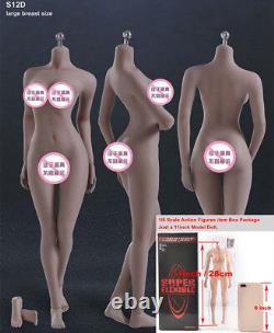 TBLS12D 16 Flexible Seamless Big Bust Suntan Body Model Fit 12in Female Figure