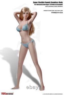 TBLeague S34 Female Pale Skin Body 1/6 Scale Seamless Action Figure Model Toy
