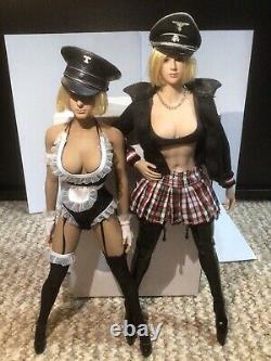 Tbleague Phicen 1/6 Female Figure X2 Maid Biker Fully Clothed Kitbash