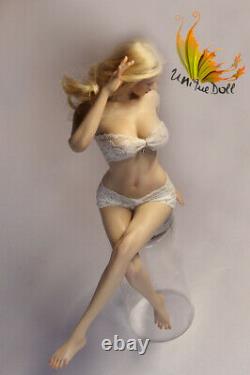 Unique Doll 1/6 Female Pale Large Bust Body Model Flexible 12 Figure Action Toy