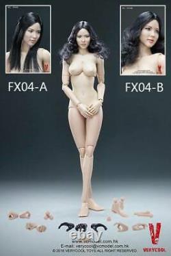 VERYCOOL 1/6 Asia Female Figure Head Body Model 12'' Movable Nude Doll Toy