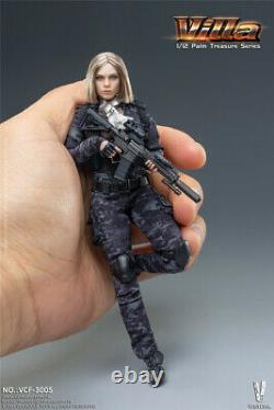 VERYCOOL 112 VCF-3005 Black MC Camouflage Female Soldier Villa 6 Action Figure