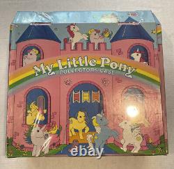 Vintage 1985 My Little Pony Collectors Carrying Case & Lot Of 15 Ponies Some G1