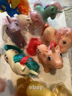 Vintage 1985 My Little Pony Collectors Carrying Case & Lot Of 15 Ponies Some G1