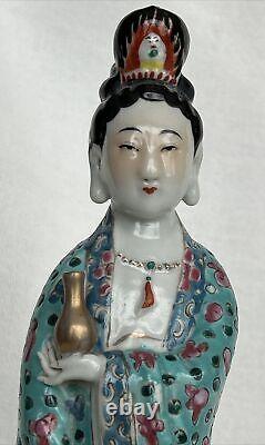 Vintage Quan Yin Hand Painted Marked CHINESE Porcelain NO RESERVE
