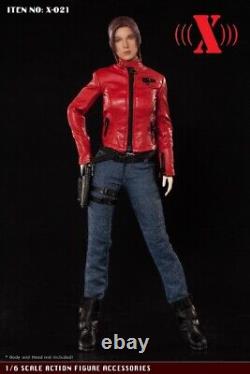 X-TOYS 1/6 X-021 Red Jacket Clothes Suit For 12 Female Medium Bust Phicen Body