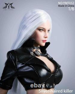 YMTOYS YMT052 1/6 Silver Hair Female Assassin Head Sculpt & Clothes Suit No Body